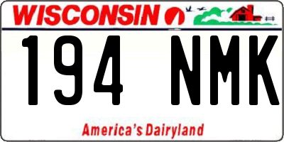 WI license plate 194NMK
