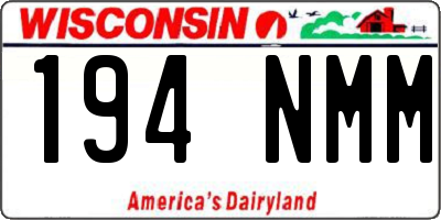 WI license plate 194NMM