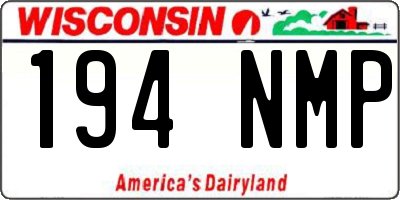 WI license plate 194NMP