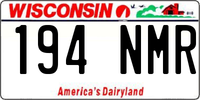 WI license plate 194NMR
