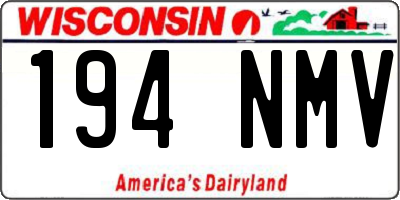 WI license plate 194NMV