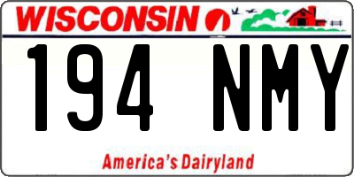 WI license plate 194NMY