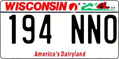 WI license plate 194NNO