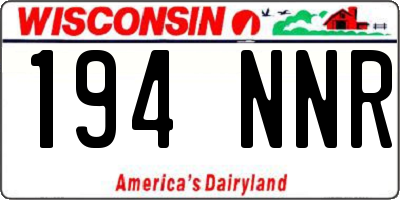 WI license plate 194NNR