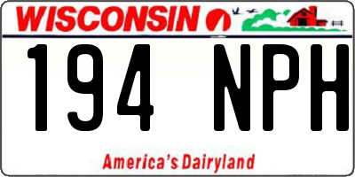 WI license plate 194NPH