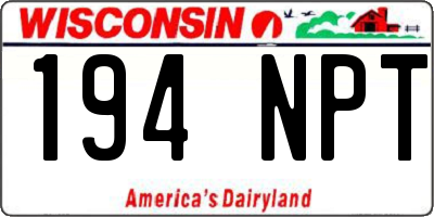 WI license plate 194NPT