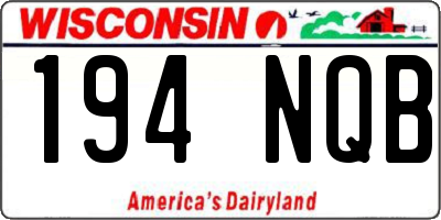WI license plate 194NQB