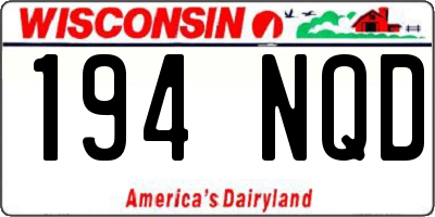 WI license plate 194NQD