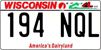 WI license plate 194NQL