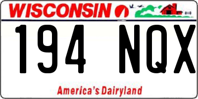 WI license plate 194NQX