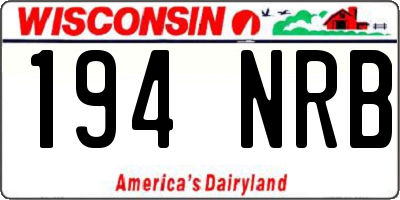WI license plate 194NRB