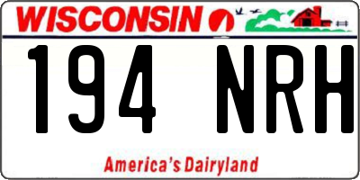 WI license plate 194NRH