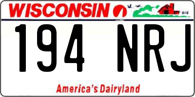 WI license plate 194NRJ