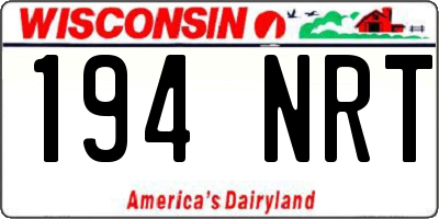 WI license plate 194NRT