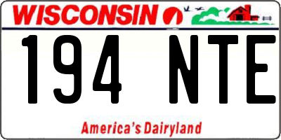 WI license plate 194NTE