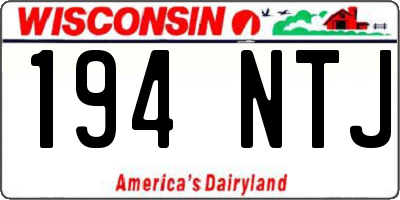 WI license plate 194NTJ