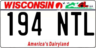 WI license plate 194NTL