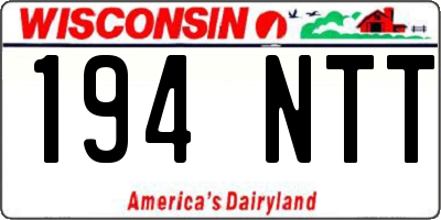 WI license plate 194NTT