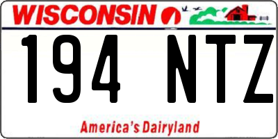 WI license plate 194NTZ