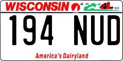 WI license plate 194NUD