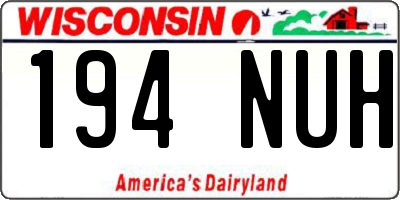 WI license plate 194NUH