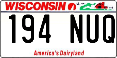 WI license plate 194NUQ