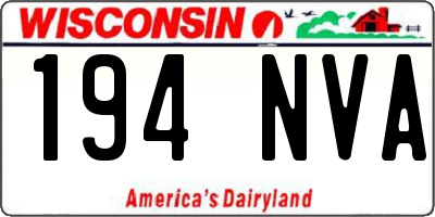 WI license plate 194NVA