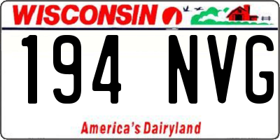 WI license plate 194NVG