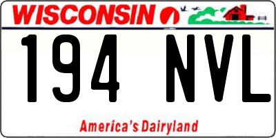 WI license plate 194NVL