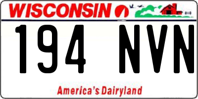 WI license plate 194NVN