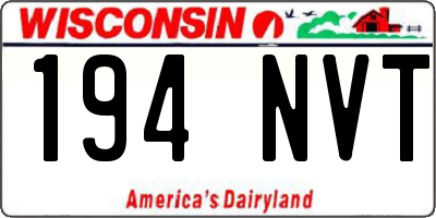 WI license plate 194NVT