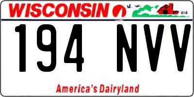 WI license plate 194NVV