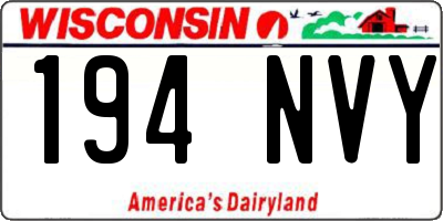 WI license plate 194NVY
