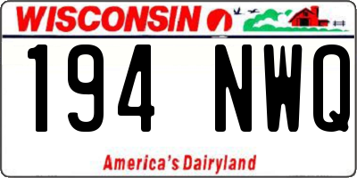 WI license plate 194NWQ