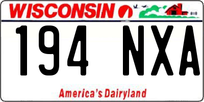 WI license plate 194NXA