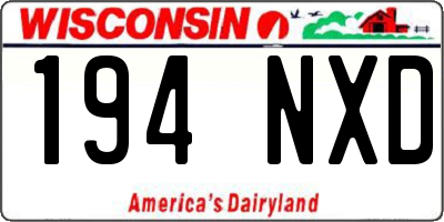WI license plate 194NXD