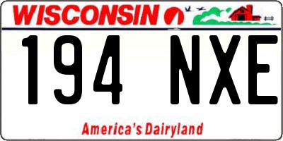 WI license plate 194NXE