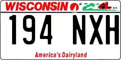 WI license plate 194NXH