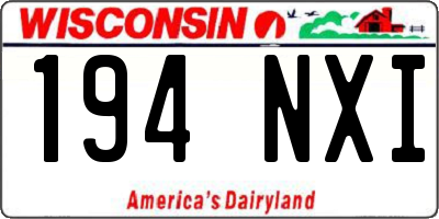 WI license plate 194NXI