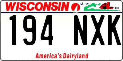 WI license plate 194NXK