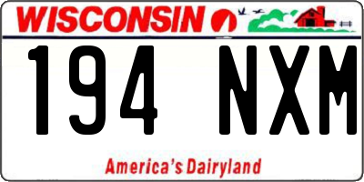 WI license plate 194NXM