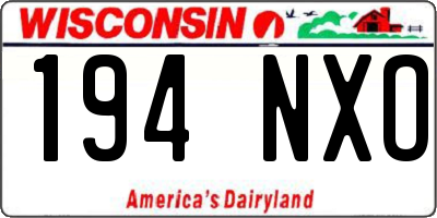 WI license plate 194NXO