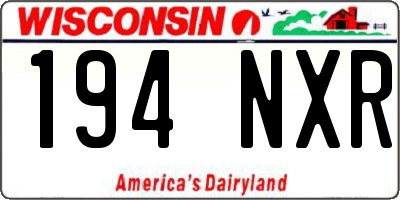 WI license plate 194NXR