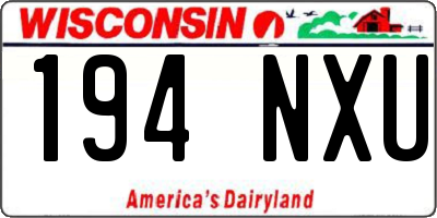 WI license plate 194NXU