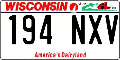 WI license plate 194NXV