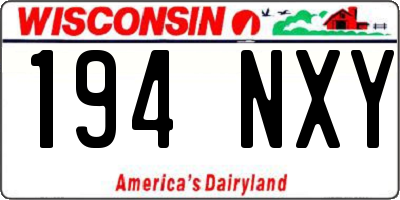 WI license plate 194NXY