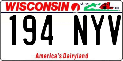 WI license plate 194NYV