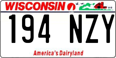 WI license plate 194NZY