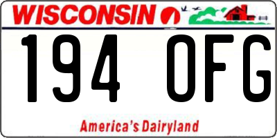 WI license plate 194OFG