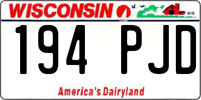 WI license plate 194PJD